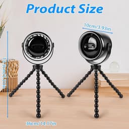 Draagbare kinderwagenventilator, 360° draaibare babywandelwagen, ventilatorclip op, 3600 mAh oplaadbare handkoeling met 100 snelheden, led-display en nachtlampje voor buggy/autostoel/wieg — thumbnail 3
