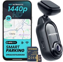 SnelShoppen - Compacte QHD Dashcam Auto 2K met 32GB SD-kaart | Parkeerbewaking, Loop-opname en App-bediening | 1440p Resolutie — thumbnail 1