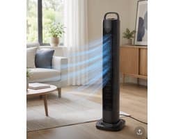 Kinzo® Toren Ventilator 82CM | 3 Snelheden | Oscillerend - Krachtig en stil | Staand Torenventilator - Zwart — afbeelding 1