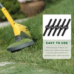 SnelShoppen - Pack van 60 Vervangbladen voor Grastrimmer 14 cm - Duurzame Plastic Messen voor Tuin Onderhoud - Ideaal voor Accu Grasmaaier, Zwart — thumbnail 5
