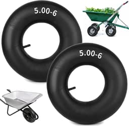 SnelShoppen - Hose Tyres Pack van 2 - Robuuste Wielen voor Tuin, Tuinier, Handkar, Grasmaaier - Hoogwaardige Natuurrubber - 33 x 13 x 15 cm — thumbnail 1