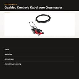 Dailygoods- Gasklep Controle Kabel 1600mm - Buitenkabel 1680mm - Geschikt voor 4HP Grasmaaiers - Set van 2 - Soepele Bediening - Duurzame Constructie - Bedieningskabel — thumbnail 3