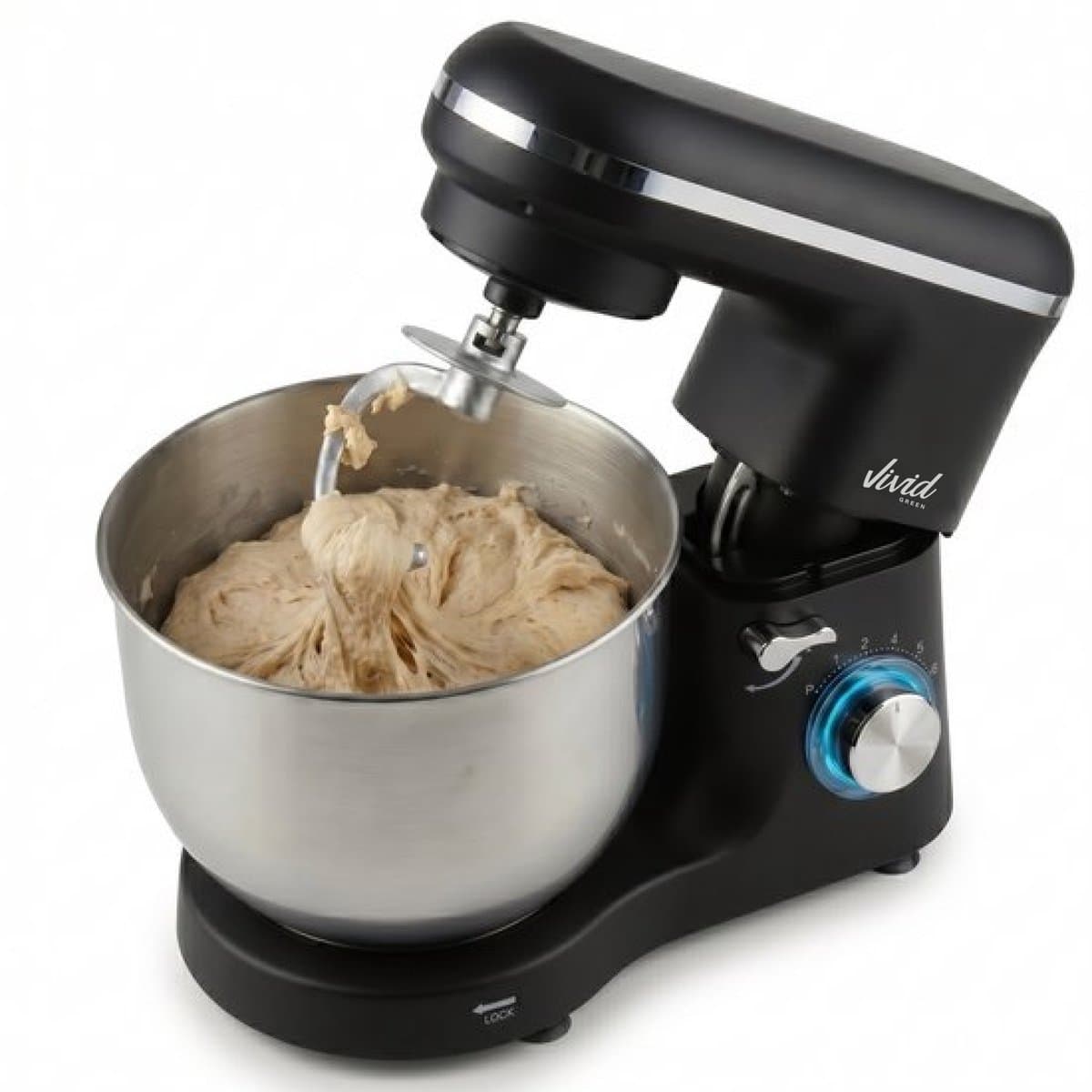Vivid Green 2000W Keukenrobot - 6.2L - Mixer met Mengkom - Keukenmachine - Keukenmixer - Matzwart — afbeelding 1