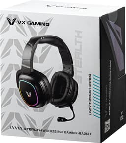 VX Gaming Stealth Draadloze Gaming Headset met Microfoon - RGB Verlichting - Bluetooth - 2.4GHz - Geschikt voor PC / PS4 / PS5 / Xbox / PC - Headset draadloos - Koptelefoon draadloos (VX-244-BK) — thumbnail 2