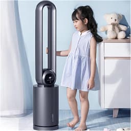 Staande ventilator - Bladloze koeler - Zomerse verkoeling - Stil ontwerp - 115 cm hoog - Wit — thumbnail 5