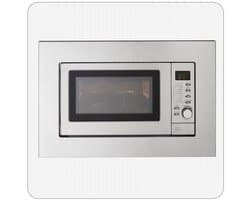Magnetron met Grill - Oven Apparaat - Snel Eten - Roestvrij Staal - 59cm Breed - Zilverkleurig
