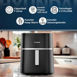Heteluchtfriteuse - Airfryer - Gezond Frituren - X-Cyclone Technologie - 7 Liter - Zwart — thumbnail 2