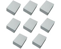 Waterdichte aansluitdozen voor elektronische projecten, kunststof behuizing voor DIY stroomverdeler, 100 x 60 x 25 mm, set van 8, wit, geschikt voor buitengebruik en bescherming tegen stof