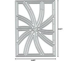 DIY Snijmal voor Kaarten en Scrapbooking - Rechthoekig Raster Sjabloon voor Creatieve Projecten, Embossing en Knutselen
