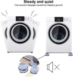 4 Stuks Anti-trilling pads voor wasmachine en droger - Geluids- en trillingsdemping, antislip voetstukken voor huishoudelijke apparaten — thumbnail 4