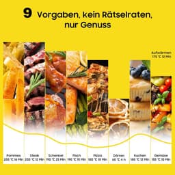 Heteluchtfriteuse XXL - Airfryer Groot - Snel Koken - Groot Kijkvenster - 9 Liter Capaciteit - Zwart — thumbnail 4