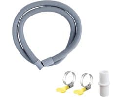 Allecto - - Universele Afvoerslang - Afvoerslang voor Wasmachine - Flexibel en Duurzaam - Grijs - Geschikt voor Vaatwasser - 1,5 Meter