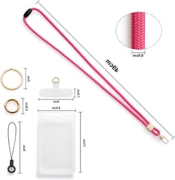Lange Lanyard Badgehouder met Sleutelhanger voor Identificatie en Kaarten in Koninklijk Blauw — thumbnail 5