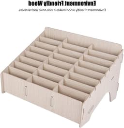Creatieve Houten Opbergdoos voor Mobiele Telefoons - Desk Organizer voor Klaslokaal en Kantoor, Meerdere Telefoons Beheren en Organiseren — thumbnail 3