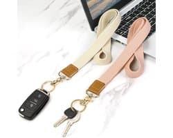ID Kaarthouder met Lanyard en Strap voor Sleutelhanger - Roze ID Kaart Houder voor Werk, School en Evenementen