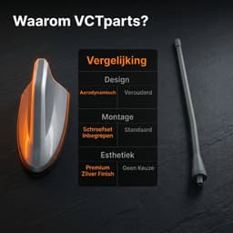 VCTparts® Universele Haaienvin Autoradio Antenne Grijs/Zilver - Sportief Modern Auto Design — thumbnail 4