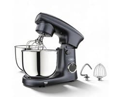 Keukenmachine Krachtige Motor & Stijlvol Design voor Perfecte Resultaten – Keukenrobot met 2 RVS Kommen 4L en 5L en 10 Snelheden – Keukenmixer Stil & Duurzaam voor Mixen en Kneden | Ideaal voor Bakken & Dagelijks Gebruik