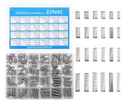Assortiment van 390 Compressieveren in 24 Maten - Rvs Mini Veer Kit met Opbergdoos voor Thuis en Auto Reparaties, Ideaal voor DIY Projecten