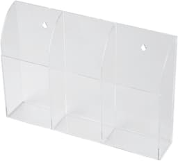 Transparante Acryl Houder voor Afstandsbediening - Muurbevestiging, Opberging en Organisatie voor TV, Airco en Meer (3 Vakken) — thumbnail 2