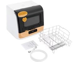 Lifero Vaatwasser Vrijstaand - Mini Tafelmodel Vaatwasser - Afwasmachine - Afwassen, Drogen en Bewaren - Fruit/Groente Schoonmaken