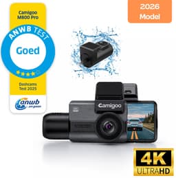 Camigoo® M800 Pro - Triple Dashcam - Dashcam Voor Auto - Ultra 4K, 2K & Full HD - Voor, Achter & Binnen Camera - Door ANWB Getest - WiFi & GPS - SONY Sensor - 64GB SD Kaart - Parkeermonitor - Time Lapse - IR Nachtzicht - NL Handleiding + Systeem — thumbnail 1
