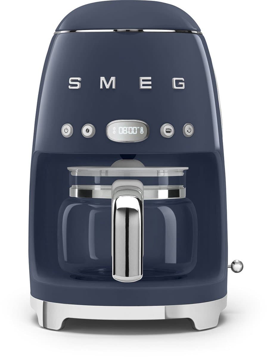 SMEG DCF02NBEU Filterkoffiemachine - Koffiezetapparaat - 10 Koppen - Warmhoudfunctie 40 min - Aroma Instelling - Programmeerbare Startfunctie - 50’s Style - Navy Blue — afbeelding 1