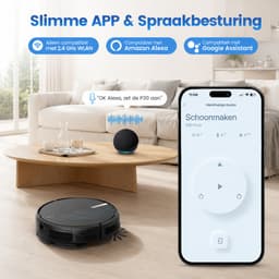 AIRROBO P30 - Robotstofzuiger - voor nat en droog gebruik-met dweilfunctie-krachtige zuigkracht van 3000 Pa-Ondersteunt wifi/app/spraakbesturing-voor dierenharen en harde vloeren — thumbnail 5