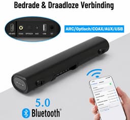 Mini soundbar - soundbar voor tv - computer-soundbar met Bluetooth 5.0 - bekabelde en draadloze pc-luidspreker - home-audiosysteem voor thuisbioscoop/gaming/projectoren — thumbnail 5