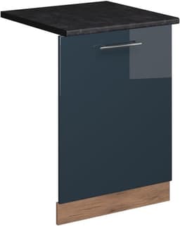 Vaatwasserfrontpaneel - Keukenfront - Inbouwkeuken - Zonder werkblad - 60 cm breed - Donkerblauw hoogglans — thumbnail 1