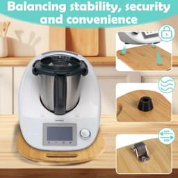 Keukenmachine Glijplank - Accessoires Bamboe - Apparaat Verplaatsen - Met Wielen - 36 x 28 cm - Natuurlijk Bamboe — thumbnail 2