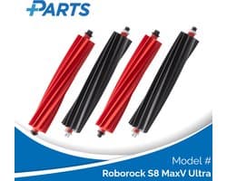 Roborock S8 MaxV Ultra Borstels (4 Stuks, Plus.Parts® alternatief voor 8.02.0322)