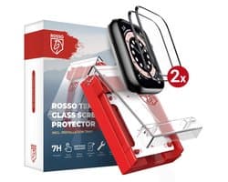 Rosso Smartwatch Protector Geschikt voor Apple Watch 4/5/6/SE 40MM - 7H Tempered Glass Screen Protector - met Installatietray en Dust Removal - Horloge Beschermlaag - Case Friendly (2-Pack)