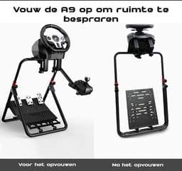 PXN - Sim Racing Starterspack - V9 Gen 2 & A9 - Racestuur - Pedalen & Shifter - Wheelstand - Geschikt voor PS4 / PS3 / PC / Switch / XBOX X/S - 900 / 270 graden - Inklapbaar - Met APP — thumbnail 2