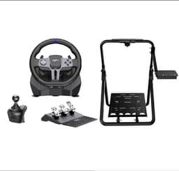 PXN - Sim Racing Starterspack - V9 Gen 2 & A9 - Racestuur - Pedalen & Shifter - Wheelstand - Geschikt voor PS4 / PS3 / PC / Switch / XBOX X/S - 900 / 270 graden - Inklapbaar - Met APP — thumbnail 1