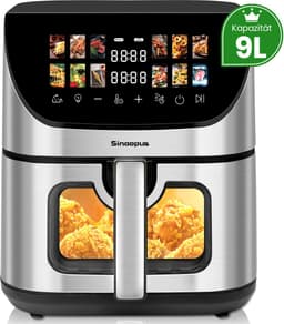 Digitale Airfryer XXL 9L Sinaopus 8005A -1800W Heteluchtfriteuse - Kleurendisplay - 12 Voorgeprogrammeerde Functies - Slimme Tijd & Temperatuurregeling - Capaciteit voor 5 Personen — thumbnail 1