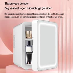 EAFC Skincare Fridge - Mini Koelkast - Make-up Koelkast met Spiegel - Beauty Fridge met Spiegel en 3 Standen Ledverlichting - Cosmetica - 4 Liter — thumbnail 5