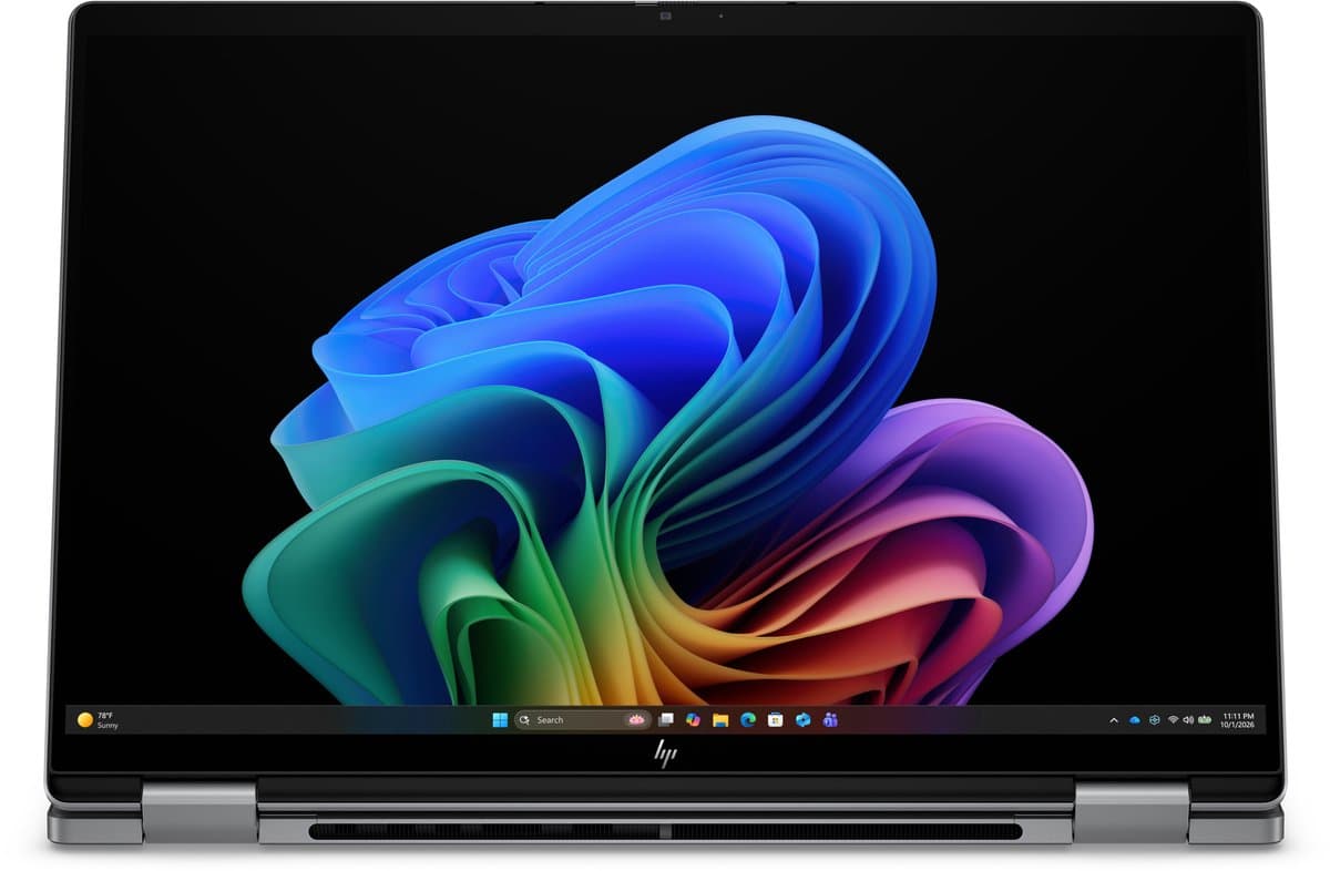 HP OmniBook X Flip 2-in-1 Laptop Next Gen AI 14-kb0635ndx Copilot+ PC Intel Core Ultra 9 386H 35,6 cm (14") Touchscreen 3K 32 GB LPDDR5x-SDRAM 1 TB SSD Wi-Fi 7 (802.11be) Windows 11 Home Zilver — afbeelding 1