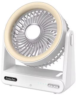 KZQ Gouden Kleine Usb Powered Desktop Ventilator - Herlaadbaar Met Vier Windsnelheden Tot 15 Uur Batterijduur Krachtige Luchtstroom Ultrastil Voor Kantoor Kamer En Reis - Goud — thumbnail 1
