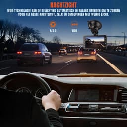 TIM® Dashcam voor Auto Voor en Achter - Dashcam - Zwart - 15cm x 12cm x 9cm — thumbnail 5