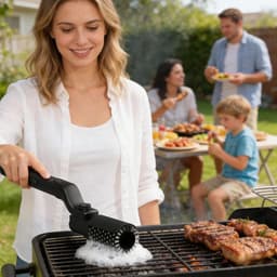 Electric Rotary Grill Brush for BBQ,3-Speed Power Steel BBQ Grill Brush,Up to 90 min Runtime Cleaning — thumbnail 5