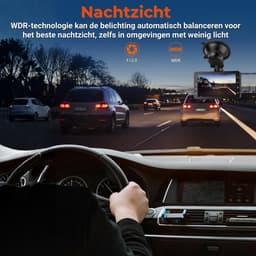Dashcam Full HD Haarscherpe Opnames Voor & Achter – Dashcam Met G-Sensor & Automatische Incidentopslag voor Extra Veiligheid – Dual Dashcam met Timelapse Functie | Incl. 32GB Geheugenkaart & Eenvoudige Installatie — thumbnail 3