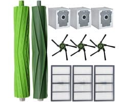 onderdelen compatibel met stofzuiger iRobot Roomba S9/S9 Plus - Inhoud van de set: 2 x rolborstels 3 x HEPA-filter 3 x zijborstels 3 x stofzak - hoogwaardige vervanging