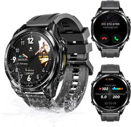 Anywise W1 Lite Smartwatch - Smartwatch Heren - Smartwatch Dames - 2026 Model - 1.43 HD AMOLED Touchscreen - Stappenteller - Hartslagmeter - Saturatiemeter (SpO2) - Bluetooth Oproepen - IOS & Android - Screenprotector - Zwart — thumbnail 1