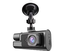 Autocamera met display, 1080p, dubbele lens, HD-recorder, groothoeklens - lusopname.
