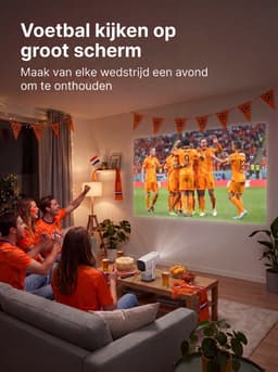 LumeWorks Nova Pro Mini Beamer Editie 2025 - Projector - 4K Support - Geschikt voor IOS en Android - Android 11 - Draagbaar - Thuisbioscoop - Wit — thumbnail 2