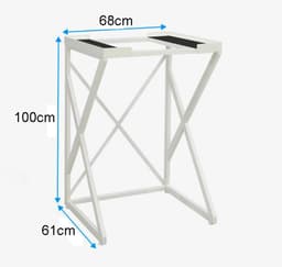 SERALUXE - Universeel Wasmachine Kast - Wasmachine Verhoger- Metaal - Wit - Universeel Wasmachine en Droger Kast - Wasmachine Ombouw - Wasmachinerek - Wasmachine Sokkel- Robuust - Stabiel - Stevig - Anti Vibratie — thumbnail 5