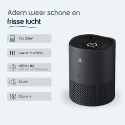 Vibrix PureFlow50 Pro Luchtreiniger / Air Purifier – EPA 14 + koolstoffilter – 350 m³/u – Voor kamers tot ca. 50 m² – Ionisator – App-bediening – Zeer stil met slaapstand – Luchtkwaliteitindicator — thumbnail 2
