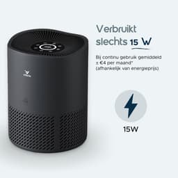Vibrix PureFlow50 Pro Luchtreiniger / Air Purifier – EPA 14 + koolstoffilter – 350 m³/u – Voor kamers tot ca. 50 m² – Ionisator – App-bediening – Zeer stil met slaapstand – Luchtkwaliteitindicator — thumbnail 10