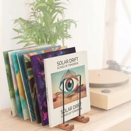 Purepeak LP Opbergsysteem Geschikt voor 30 LP's - LP Opbergrek - Vinyl Houder - Platen Standaard - Verstelbaar Rek - Hout - Metaal — thumbnail 4