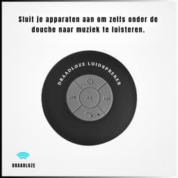 YOR® Douche Speaker - Badkamer Speaker - Douche Speaker Bluetooth - Zwart - 4cm x 5cm x 3cm — thumbnail 2